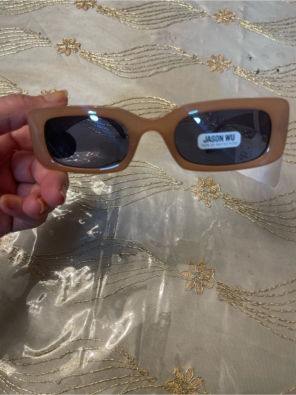 Jason Wu Tan Rectangular Sunglasses for Women